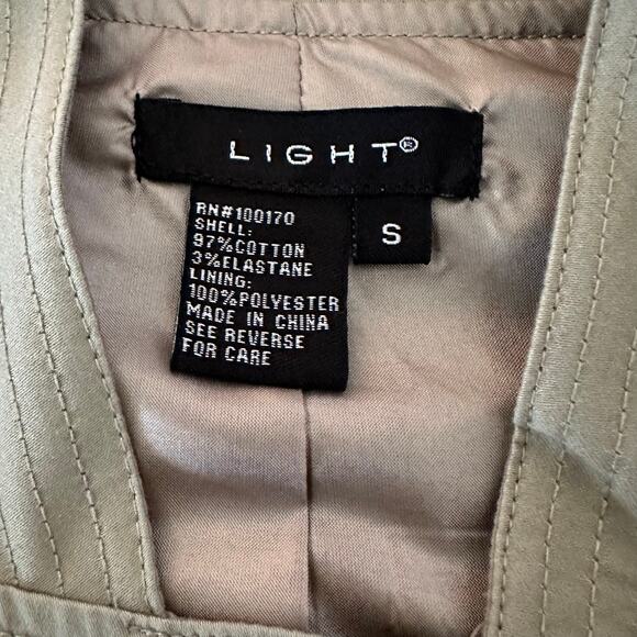 LIGHT Women Green Utility Lightweight Button Front Jacket Size S NWOT - Picture 4 of 8